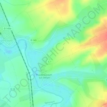 Topografisk karta La croix, höjd, relief