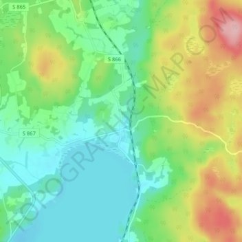 Topografisk karta Lerot, höjd, relief