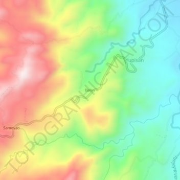Topografisk karta Ilalan, höjd, relief