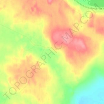 Topografisk karta Bjurån, höjd, relief