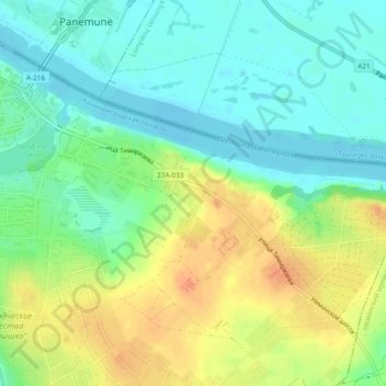 Topografisk karta Preussen, höjd, relief