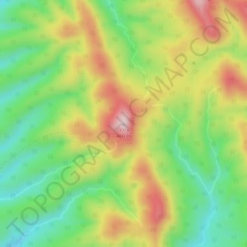 Topografisk karta Лось, höjd, relief