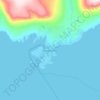 Topografisk karta Qeqertarsuaq, höjd, relief