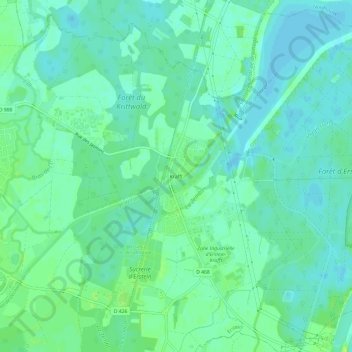 Topografisk karta Krafft, höjd, relief