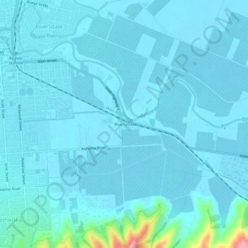 Topografisk karta Riverlands, höjd, relief