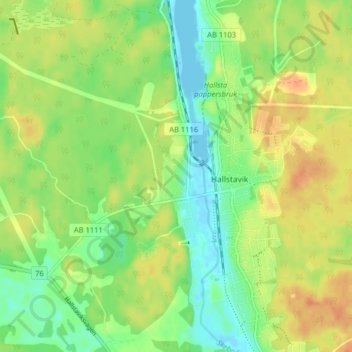 Topografisk karta Skärsta, höjd, relief