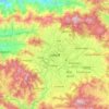 Topografisk karta Katmandu, höjd, relief