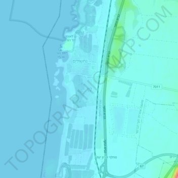 Topografisk karta Dor, höjd, relief