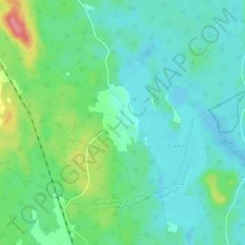 Topografisk karta Sjöhult, höjd, relief