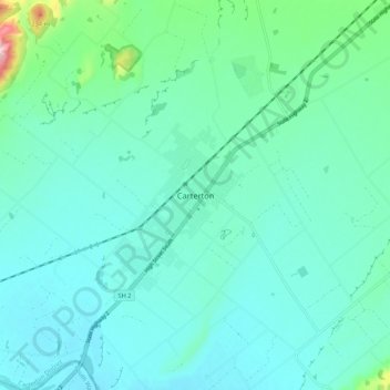 Topografisk karta Carterton, höjd, relief