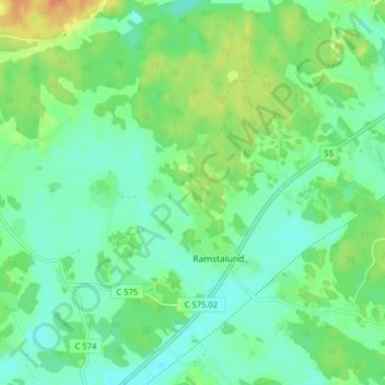 Topografisk karta Svista, höjd, relief