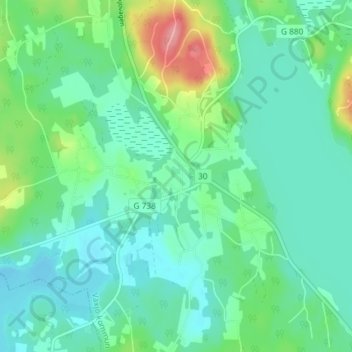 Topografisk karta Ör, höjd, relief