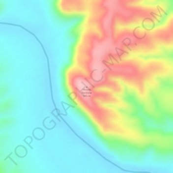 Topografisk karta Mount Rankine, höjd, relief