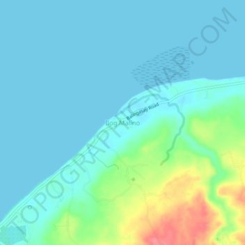 Topografisk karta Ilog Malino, höjd, relief