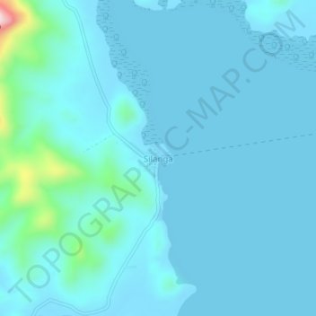 Topografisk karta Silanga, höjd, relief