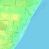 Topografisk karta Valeria del Mar, höjd, relief