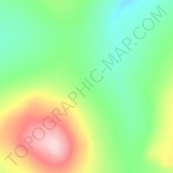 Topografisk karta Chukchi Peninsula, höjd, relief