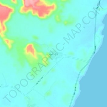 Topografisk karta Berkeh khalf, höjd, relief