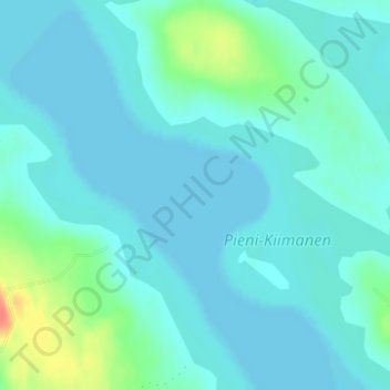 Topografisk karta Pieni-Kiimanen, höjd, relief