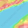 Topografisk karta Portage Inlet, höjd, relief