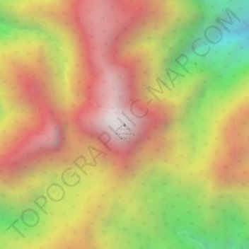 Topografisk karta Mount Malindang, höjd, relief