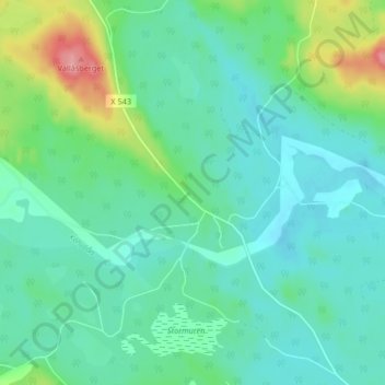 Topografisk karta Källsjön, höjd, relief