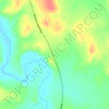 Topografisk karta Black Spring, höjd, relief