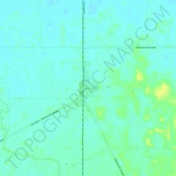 Topografisk karta Devenish, höjd, relief