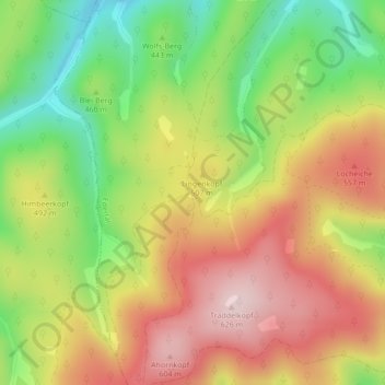 Topografisk karta Elisabether Platz, höjd, relief