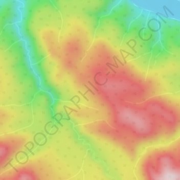 Topografisk karta Sentinel Range, höjd, relief