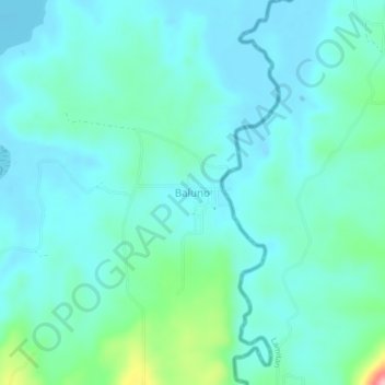 Topografisk karta Baluno, höjd, relief