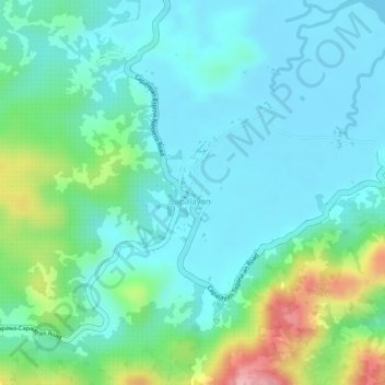 Topografisk karta Capalayan Playground, höjd, relief