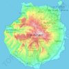 Topografisk karta Gran Canaria, höjd, relief
