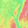 Topografisk karta Sandhems distrikt, höjd, relief