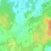 Topografisk karta Slädene distrikt, höjd, relief