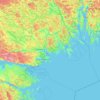 Topografisk karta Nyköpings kommun, höjd, relief