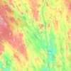 Topografisk karta Överkalix kommun, höjd, relief