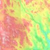 Topografisk karta Hamra distrikt, höjd, relief