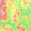 Topografisk karta Ore distrikt, höjd, relief