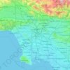 Topografisk karta Los Angeles, höjd, relief