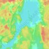 Topografisk karta Nedre Vättern, höjd, relief