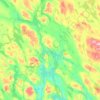 Topografisk karta Bodums distrikt, höjd, relief