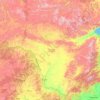 Topografisk karta Amur oblast, höjd, relief