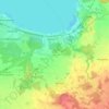 Topografisk karta Sävare distrikt, höjd, relief