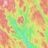Topografisk karta Fryksände distrikt, höjd, relief