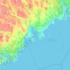 Topografisk karta Nordmalings distrikt, höjd, relief