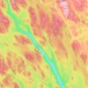 Topografisk karta Dalby distrikt, höjd, relief