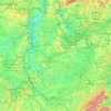 Topografisk karta Moselle, höjd, relief