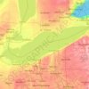 Topografisk karta Lake Erie, höjd, relief