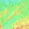 Topografisk karta Stora Mellby distrikt, höjd, relief